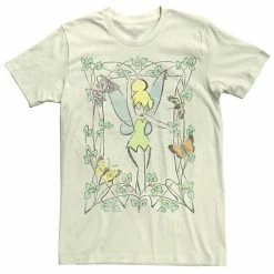 Men's Disney Tinkerbell Watercolor Line Art Tee