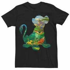 Men's Disney The Lion King Simba Silhouette Fill Group Shot Tee