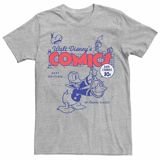 Men's Disney Donald Duck Retro Comic Cover Hat Tee 3 Men's Disney Donald Duck Retro Comic Cover Hat Tee