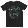 Disney's The Little Mermaid Men's Ariel Neon Lights Graphic Tee -Disney Sales Store unnamed file 2226