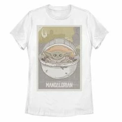 Disney Juniors' Star Wars The Mandalorian The Child Aka Baby Yoda Poster Graphic Tee Navy