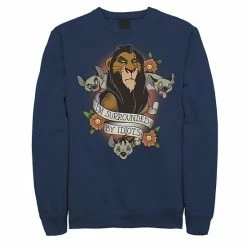 Disney's The Lion King Men's Scar With Hyenas Surrounded By Idiots Graphic Fleece Pullover Charcoal Heather -Disney Sales Store unnamed file 2352
