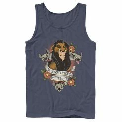 Men's Disney The Lion King Scar With Hyenas Surrounded By Idiots Tank Navy -Disney Sales Store unnamed file 2362