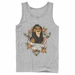 Men's Disney The Lion King Scar With Hyenas Surrounded By Idiots Tank Navy -Disney Sales Store unnamed file 2363
