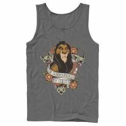 Men's Disney The Lion King Scar With Hyenas Surrounded By Idiots Tank Navy -Disney Sales Store unnamed file 2364