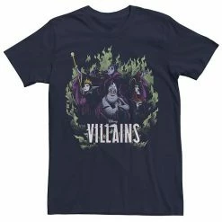 Men's Disney Villains Green Flame Group Shot Tee Charcoal Heather -Disney Sales Store unnamed file 2373