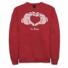 Men's Disney Mickey Mouse Heart Hands In Love Sweatshirt Black -Disney Sales Store unnamed file 2386