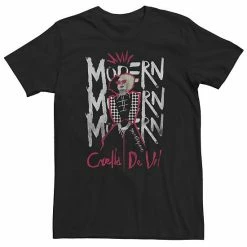 Big & Tall Disney Cruella De Vil Modern Stack Tee Black