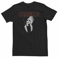 Big & Tall Disney Cruella Dark Portrait Tee Charcoal Heather