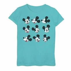Girls 7-16 Disney Mickey And Friends Mickey Mouse Faces Grid Graphic Tee Athletic Heather