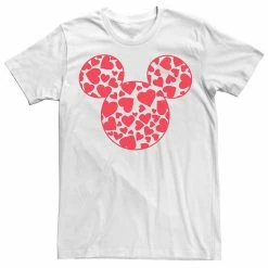 Men's Disney Mickey & Friends Valentine's Day Mickey Heart Fill Tee White -Disney Sales Store unnamed file 2437