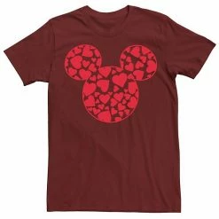 Men's Disney Mickey & Friends Valentine's Day Mickey Heart Fill Tee White -Disney Sales Store unnamed file 2438
