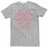 Men's Disney Mickey And Friends Minnie Valentine's Day Heart Fill Tee Black -Disney Sales Store unnamed file 2447