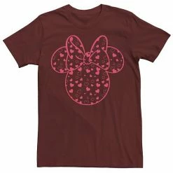 Men's Disney Mickey And Friends Minnie Valentine's Day Heart Fill Tee Black -Disney Sales Store unnamed file 2448