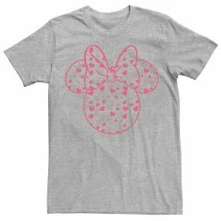 Men's Disney Mickey And Friends Minnie Valentine's Day Heart Fill Tee Black -Disney Sales Store unnamed file 2449