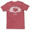 Men's Disney Mickey Mouse Heart Hands In Love Tee Cardinal -Disney Sales Store unnamed file 2456