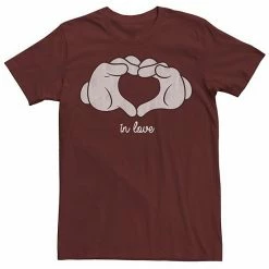 Men's Disney Mickey Mouse Heart Hands In Love Tee Cardinal -Disney Sales Store unnamed file 2459