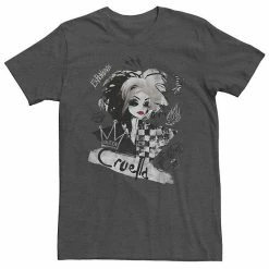 Big & Tall Disney Cruella Artsy Collage Tee Charcoal Heather -Disney Sales Store unnamed file 2475