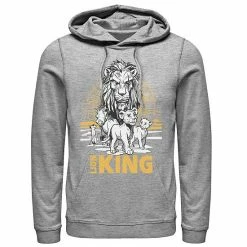Disney's The Lion King Men's Scar, Simba & Nala Graphic Hoodie Black