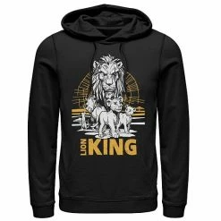 Disney's The Lion King Men's Scar, Simba & Nala Graphic Hoodie Black -Disney Sales Store unnamed file 2479