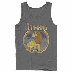 Men's Disney The Lion King Classic Simba Tank Charcoal -Disney Sales Store unnamed file 2483