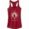 Juniors' Disney Hocus Pocus Candle Silhouette Logo Tank Top Scarlet