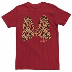 Men's Disney Minnie Mouse Leopard Print Bow Tee Cardinal 4 Men's Disney Minnie Mouse Leopard Print Bow Tee Cardinal -Disney Sales Store unnamed file 251