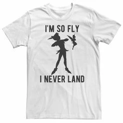 Big & Tall Disney Peter Pan Tinkerbell I'm So Fly I Never Land Tee Black