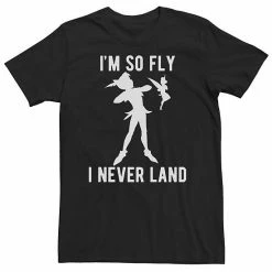 Big & Tall Disney Peter Pan Tinkerbell I'm So Fly I Never Land Tee Black -Disney Sales Store unnamed file 2522