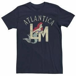 Men's Disney The Little Mermaid Ariel Team Atlantica Tee Navy -Disney Sales Store unnamed file 2531