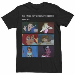 Men's Disney Princess I'm So Not A Dramatic Person Tee Black -Disney Sales Store unnamed file 2537