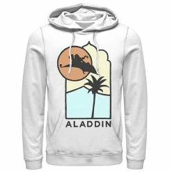 Men's Disney Aladdin Carpet Ride Line Art Logo Hoodie Navy