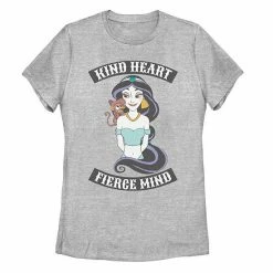 Juniors' Disney's Aladdin Jasmine "Kind Heart Fierce Mind" Graphic Tee White -Disney Sales Store unnamed file 2548