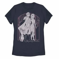 Juniors' Disney Frozen 2 Elsa Anna & Olaf "The Journey Connects Us" Graphic Tee Black 4 Juniors' Disney Frozen 2 Elsa Anna & Olaf "The Journey Connects Us" Graphic Tee Black -Disney Sales Store unnamed file 2555