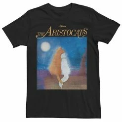 Big & Tall Disney The Aristocats Duchess & Thomas Night Sky Portrait Tee Navy