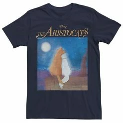 Big & Tall Disney The Aristocats Duchess & Thomas Night Sky Portrait Tee Navy -Disney Sales Store unnamed file 2564