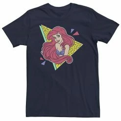 Men's Disney's The Little Mermaid Ariel Retro Tee Navy -Disney Sales Store unnamed file 2573