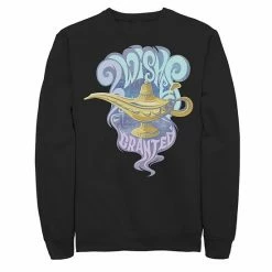 Men's Disney's Aladdin Wishes Granted Genie Lamp Fleece Black