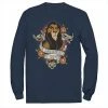 Men's Disney The Lion King Scar With Hyenas Surrounded By Idiots Tee Navy -Disney Sales Store unnamed file 2592