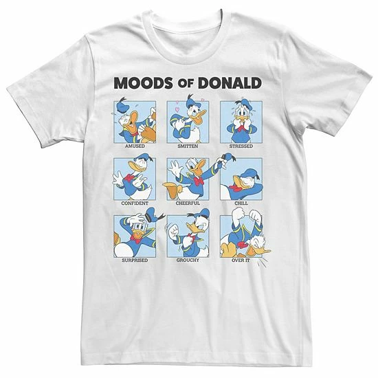 Men's Disney Mickey & Friends Donald Duck Moods Box Up Tee Red Heather 4 Men's Disney Mickey & Friends Donald Duck Moods Box Up Tee Red Heather - Image 2
