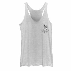 Juniors' Disney 101 Dalmatians Patch Left Chest Graphic Tank Cancun