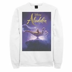 Men's Disney's Aladdin Poster Genie Lamp Fleece Black