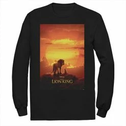 Disney's The Lion King Men's Poster Long Sleeve Graphic Tee Black -Disney Sales Store unnamed file 2623