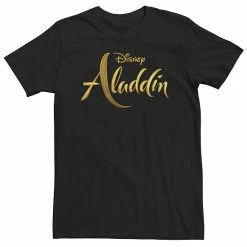 Disney's Aladdin Men's Logo Graphic Tee Black -Disney Sales Store unnamed file 2627
