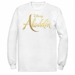 Disney's Aladdin Men's Logo Long Sleeve Graphic Tee Black