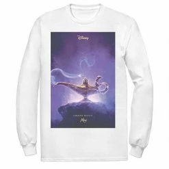 Disney's Aladdin Men's Lamp Poster Long Sleeve Graphic Tee Black