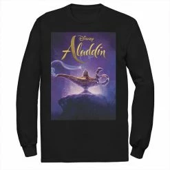 Disney's Aladdin Men's Lamp Poster Long Sleeve Graphic Tee White