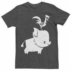 Men's Disney Moana Pua And Heihei Tee Charcoal Heather -Disney Sales Store unnamed file 2669