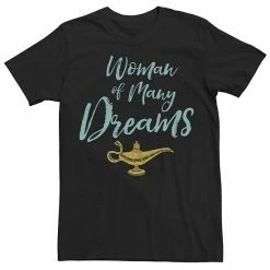 Men's Disney's Aladdin Live Action Woman Of Many Dreams Word Stack Tee Black -Disney Sales Store unnamed file 2671