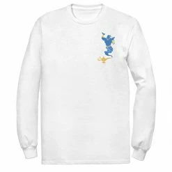 Disney's Aladdin Men's The Genie Long Sleeve Graphic Tee White -Disney Sales Store unnamed file 2681